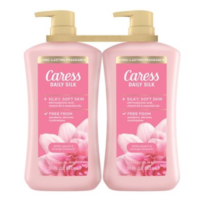Caress Daily Silk Hydrating Body Wash, White Peach & Orange Blossom, 30 fl. oz., 2 pk.