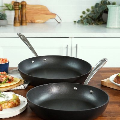 All-Clad Hard Anodized Nonstick Cookware, 2 Piece Fry Pan Set, 10.5 and 12 inch