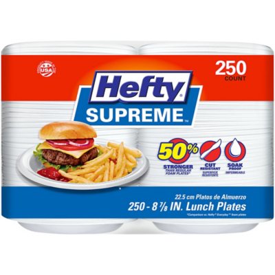 Hefty Supreme Schaumstoff-Einwegteller, 22,5 cm, 250 Stück