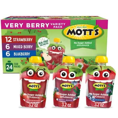 Mott's Very Berry Apfelmus Sortenpackung, 90 g, 24 Stück