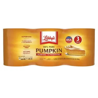Libby's يقطين نقي 100%، 29 أونصة، 3 عبوات