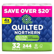 Quilted Northern Ultra Soft & Strong 2-Ply Toilet Paper 32 rolls, 244 sheets/roll