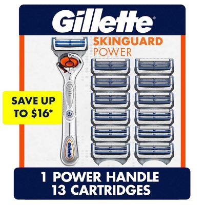 Gillette SkinGuard Power مقبض ماكينة حلاقة للرجال + 13 شفرة