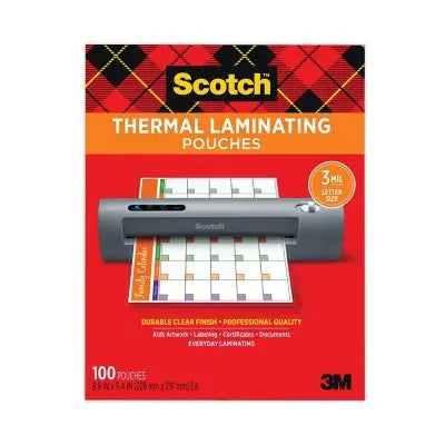 Scotch - Letter Size Thermal Laminating Pouches, 3 mil, 11 1/2 x 9 - 100 per pack