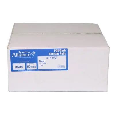 Alliance Bondpapier-Kassenrollen, 3"x150', 50 Rollen