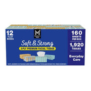 Member's Mark Soft & Strong 2-lagige Premium-Gesichtstücher, 12 Flachboxen, 160 Tücher/Box