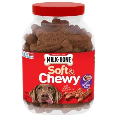 Milk-Bone, Beef & Filet Mignon Flavor, Soft & Chewy Dog Treats, 37 oz.