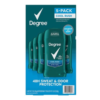 Degree Men Antiperspirant Deodorant, Cool Rush, 2.7 oz., 5 pk.
