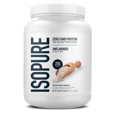 ISOPURE Whey Protein Isolate, Unflavored, 1.55 lbs.