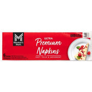Member's Mark Ultra Premium 2-lagige weiße Servietten, 6er-Pack, 110 Servietten/Packung