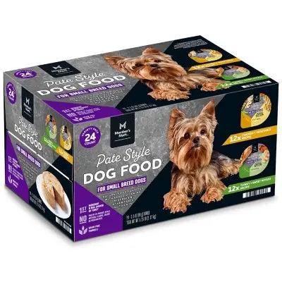 Memberâ€™s Mark Variety Pack, Small Breed Pate Style Dog Food, 3.5 oz., 24 ct.