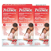 Children's Tylenol Oral Suspension, Cherry, 4 oz., 3 pk.