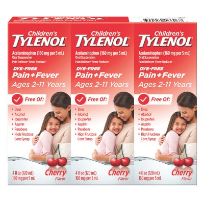 Children's Tylenol Oral Suspension, Cherry, 4 oz., 3 pk.