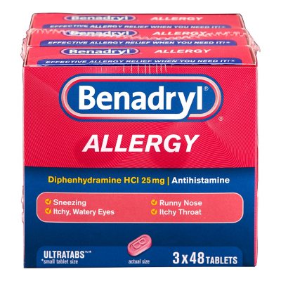 Benadryl Allergy Ultratabs Tablets, 48 ct., 3 pk.