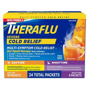 Theraflu MultiSymptom Severe Cold Relief Medicine/Nighttime Severe Cold and Cough Relief Medicine Powder, 24 ct.