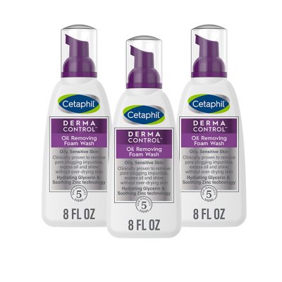 Cetaphil Oil Removing Foam Wash, 8 fl. oz., 3 pk.