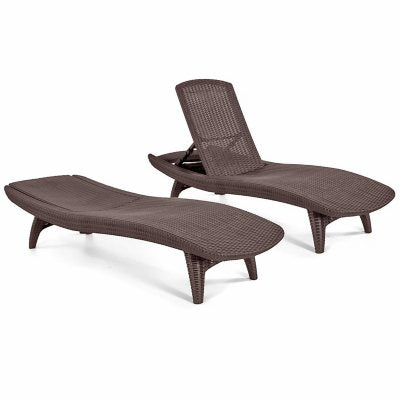 Keter All-Weather Grenada Chaise Loungers, Set of 2