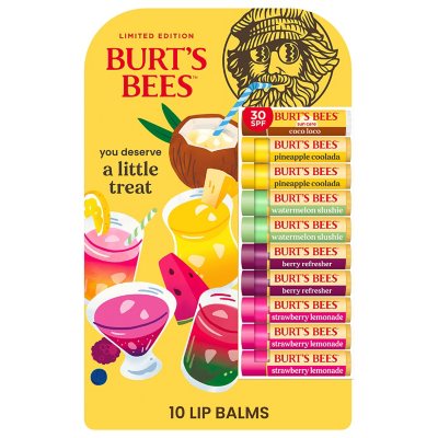 Burt's Bees Drink Inspired Lip Balm Pack, Limited Edition 10 pk.