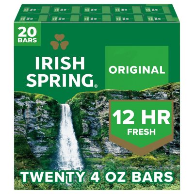 Irish Spring Bar Soap, Original Clean, 4 oz., 20 ct.