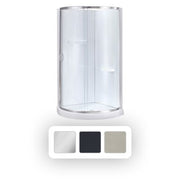 Breeze 32 x 32 x 77 Corner Shower Kit with Clear Glass, Walls, Base and Hardware