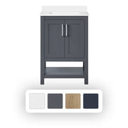 OVE Decors Vegas 61 cm B x 48 cm T freistehender Badezimmer-Waschtisch mit Waschbecken