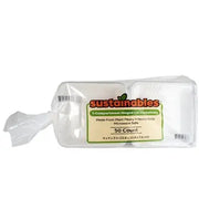 Kanak Sustainables(TM) 1 Compartment Hinged Lid To Go Food Container 9" x 9" , 50 ct.