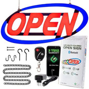 Green Light Innovations Farb-anpassbares Bluetooth-gesteuertes Typhoon OPEN-Schild
