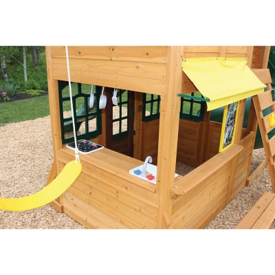 KidKraft Charleston Lodge Wooden Outdoor Swing Set/Playset