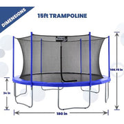 Upper Bounce 15' Trampoline & Enclosure Set