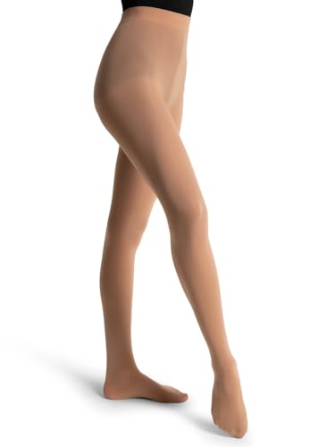 Capezio womens Studio Basics Footed tights, Light Suntan, Small-Medium US