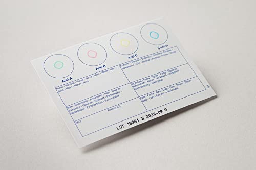 Eldoncard INC Blood Type Test (Complete KIT) - Find Out if You are A, B, O, AB & RH- Results in Minutes - Air Sealed Envelope, Safety Lancet, Micropipette, Cleansing Swab - 1 Pack