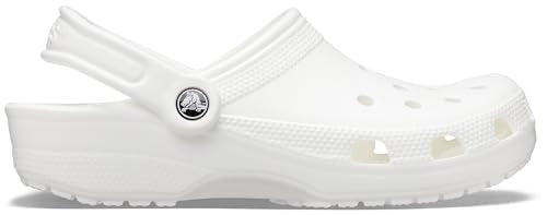 Crocs Unisex-Adult Classic Clogs, White, 9 Men/11 Women