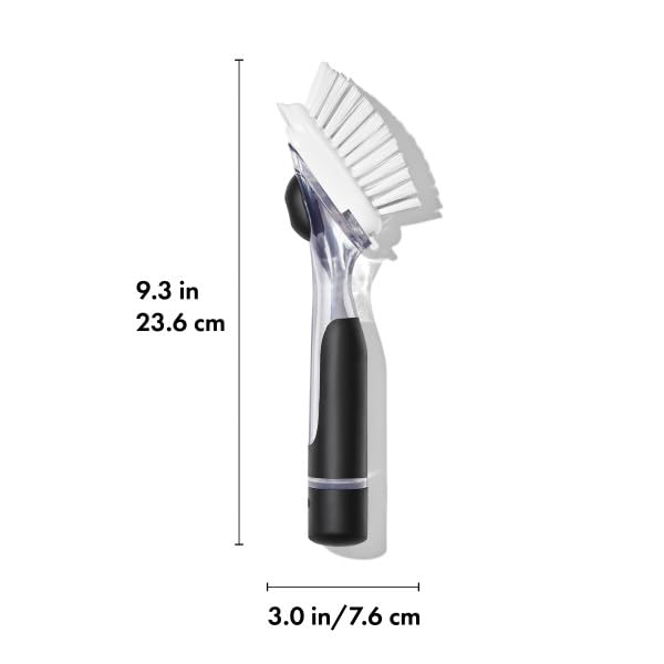 OXO Good Grips Soap Dispensing Dish Scrub Brush, Cleaning Brush for Kitchen