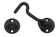 Raswik 4” Privacy Hook and Eye Gate Latch Easy Lock for Barn Door, Black