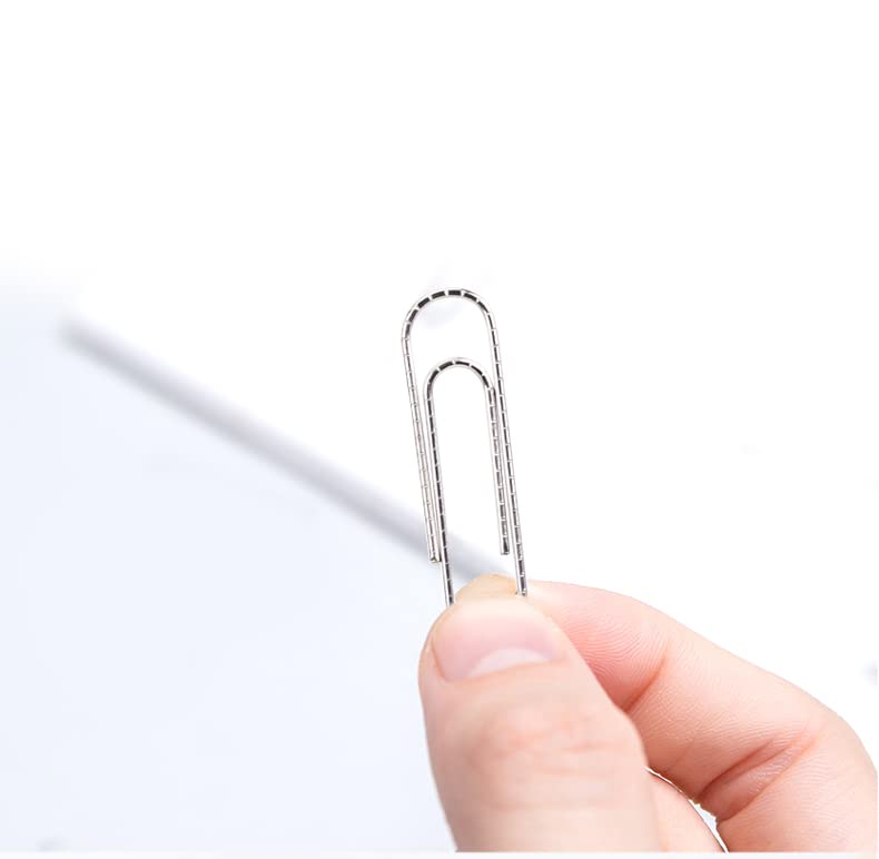 PAPERPAL Paperclips for Office School & Personal Use, #1 Nonskid Paper Clip (1-2/7"), 600 Medium Paper Clips (6 Boxes of 100 Each), Silver