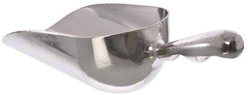 SET OF 2, 12 Oz. (Ounce) Bar Ice Scoop, Dry Bin Scoop, Dry Goods Scoop, Candy Scoop, Spice Scoop, Cast Aluminum