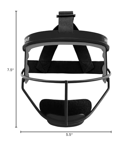 RIP-IT Original Defense Softball Face Mask | Lightweight Protective Softball Fielder's Mask | Youth | Black