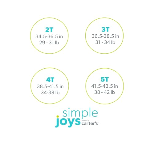 Simple Joys by Carter's Toddler Boys' Pull-On Denim Pant, Pack of 2, Grey/Denim, 5T