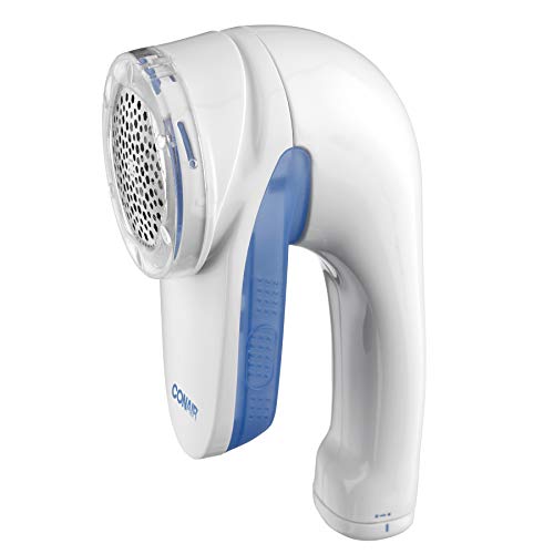Conair Fabric Shaver and Lint Remover, Battery-Operated Portable Clothes Shaver with 3 Settings, Fuzz Remover for Sweaters, Clothing and Furniture, Large 2-Inch Shaving Head, White