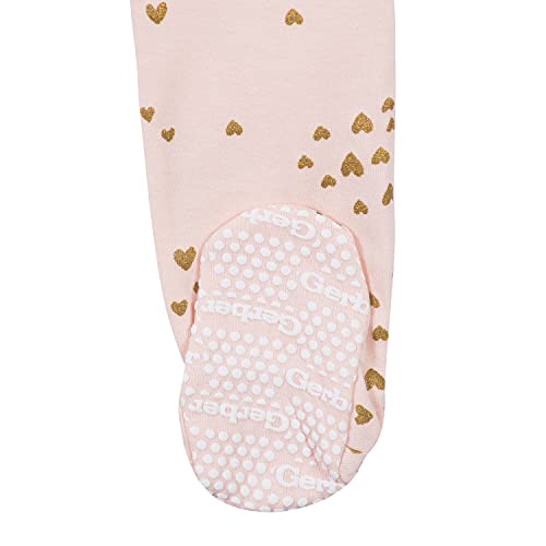 Gerber Baby Girls' 4-Pack Footed Pajamas, Love Llamas Pink, 18 Months