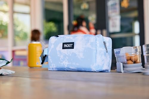 PackIt Freezable Snack Box, Rainbow Sky, Built with ECOFREEZE Technology, Collapsible, Reusable, Zip Closure with Buckle Handle, Great for All Ages and Fresh Snacks on the go