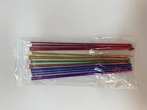 Coopay Long Crochet Hook Set, 11pcs Tunisian Multicolor Afghan Crochet Needles for Crocheting, 2mm(B)-8mm(L), Great Knitting & Crochet Supplies Tool for Beginner, Crocheter & Knitter