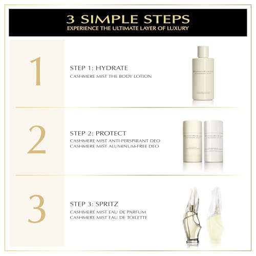 Donna Karan Cashmere Mist Luxury Eau de Toilette Set For Women - Mini Spray 0.5 Fl. Oz. & Purse Spray, Travel Spray 0.5 Fl. Oz.
