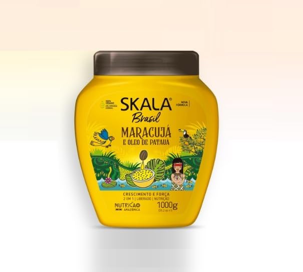 SKALA Hair Type 3ABC - Mais Cachos & Passion Fruit Combo - Hydrate Curls, Eliminate Frizz, For Curly Hair - 2-IN-1 Conditioning Treatment & Cream to Comb