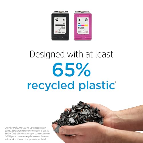 HP 68 Black/Tri-Color Ink Cartridges (2-Pack) | Works Envy 6100e, 6500e Series | Eligible for Instant Ink | 6L6S2TN