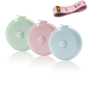 GDMINLO 3 Pack Tape Measure Measuring Tape for Body Fabric Sewing Tailor Cloth Knitting Craft Weight Loss Measurements Retractable 60-inch 1.5 Meter, Small Push ButtonDouble Scales Rulers