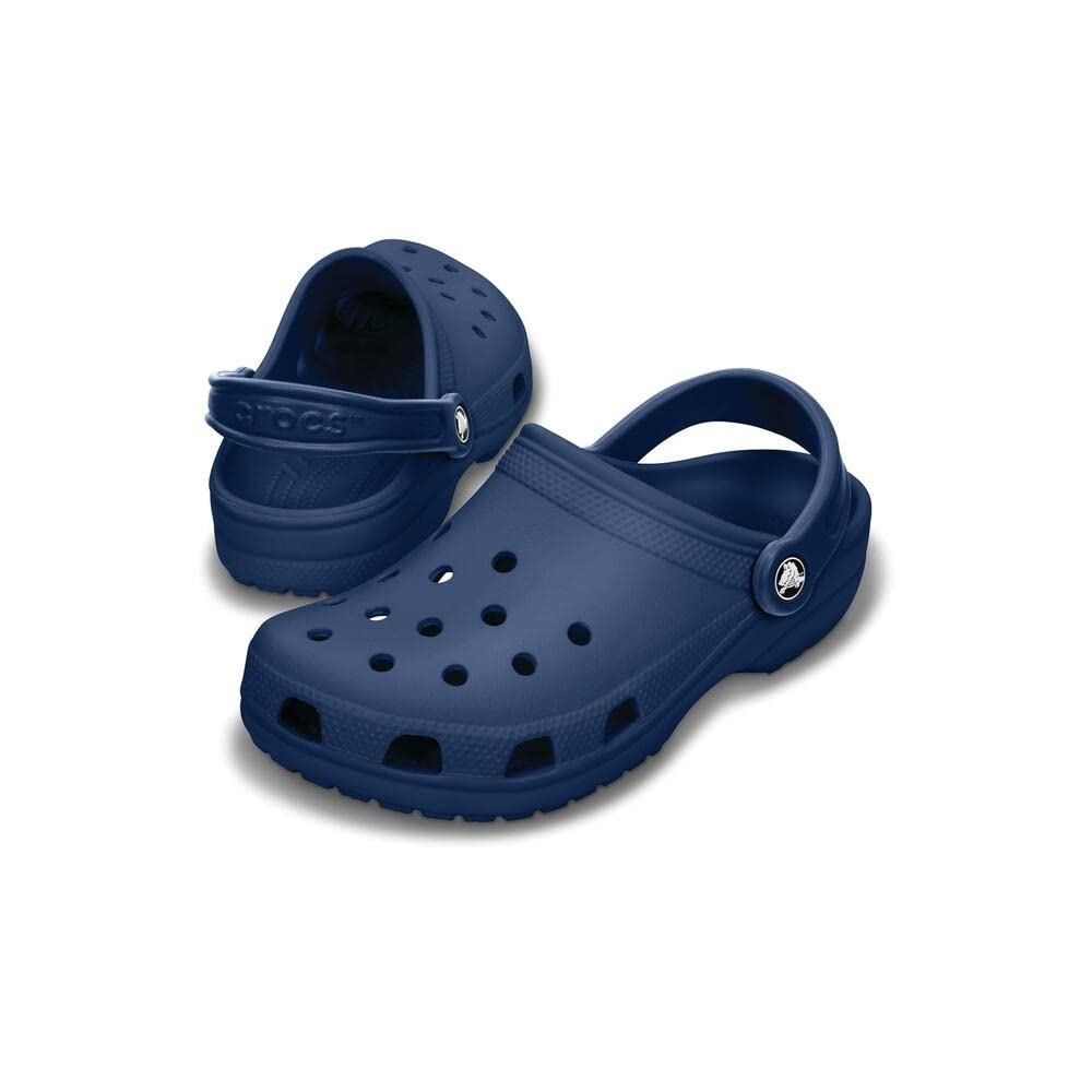 Crocs Unisex-Adult Classic Clogs, Navy, 12 Women/10 Men