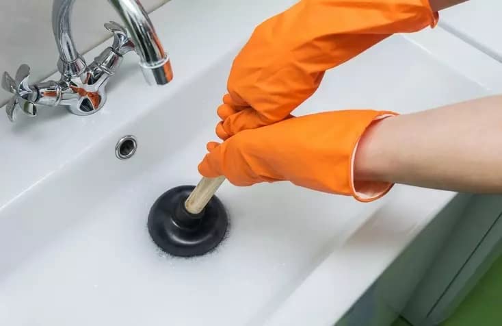 Rocky Mountain Goods Small Drain Plunger - Perfect Size for Unclogging Slow Sinks, Drains, Tubs and Showers - 9” Solid Wood Handle - Unclogs Sinks and Drains Better Than Toilet Plunger