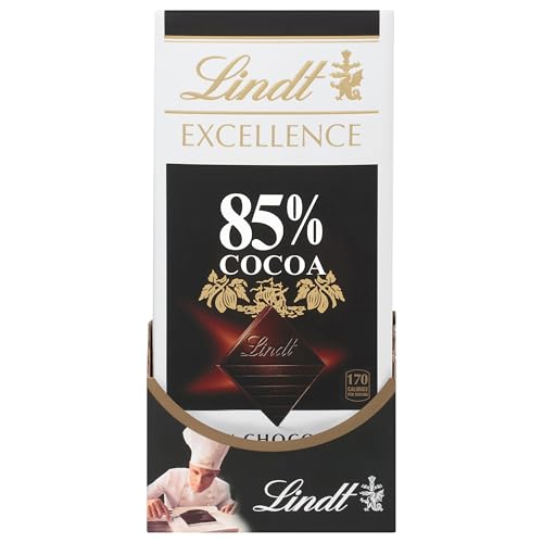 Lindt EXCELLENCE 85% Cocoa Dark Chocolate Candy Bar, Halloween Candy, 3.5 oz. Bar (12 Pack)