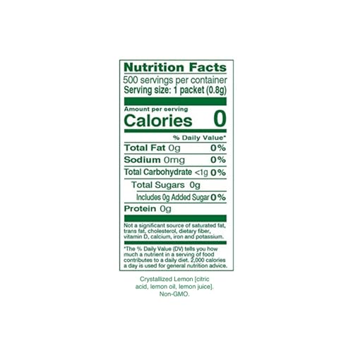 True Lemon Water Enhancer Packets - Sugar-Free, 0 Calorie Drink Mix with Real Lemon Flavor (Bulk Pack of 500)